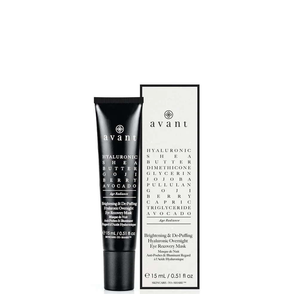Avant Skincare Brightening and De-Puffing Hyaluronic Overnight Eye Recovery Mask 15ml Image 1