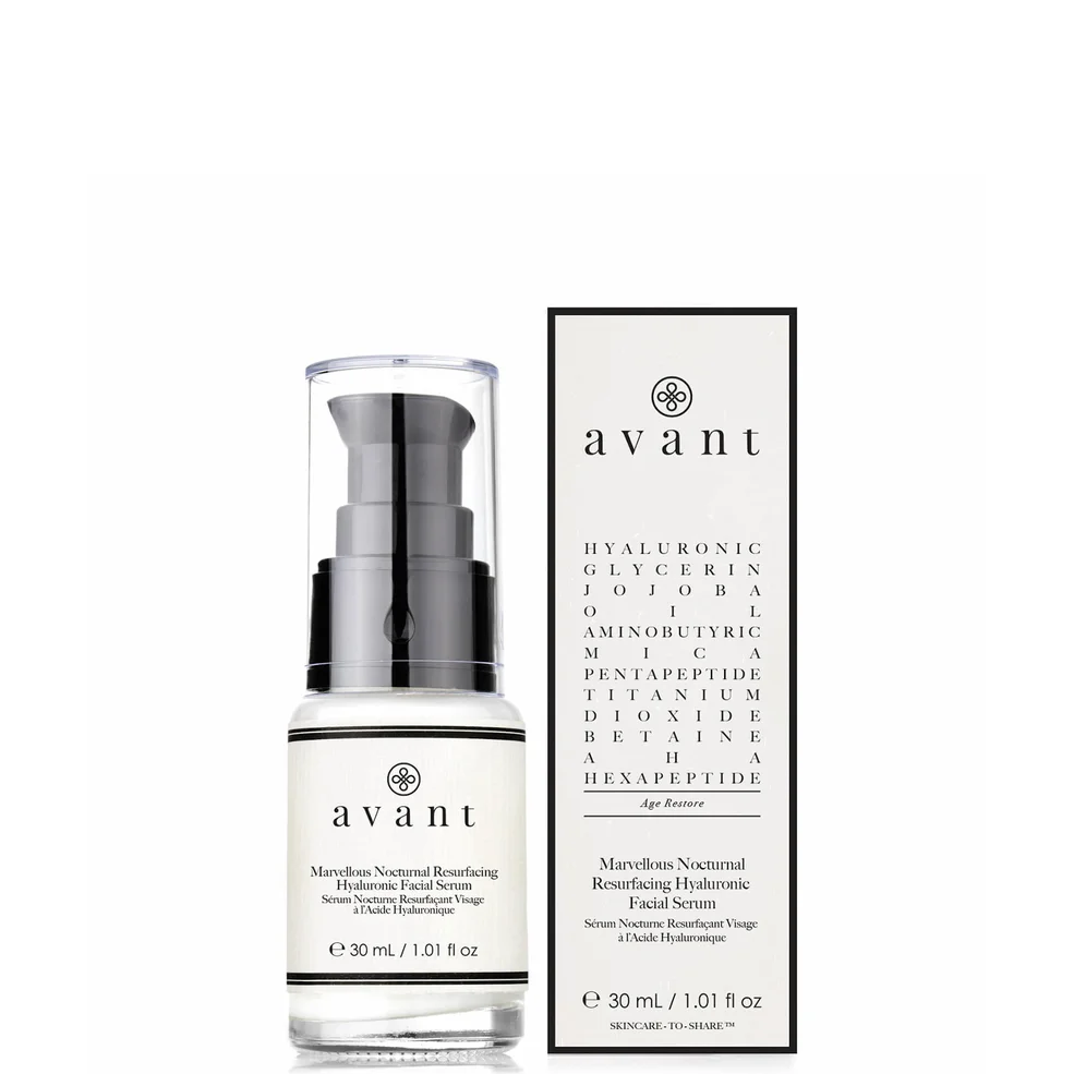 Avant Skincare Marvellous Nocturnal Resurfacing Hyaluronic Facial Serum 30ml Image 1