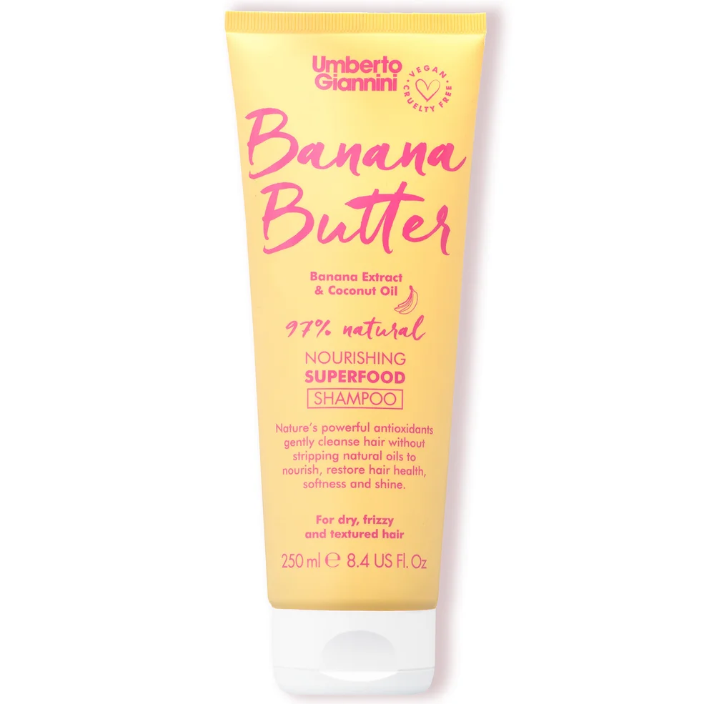 Umberto Giannini Banana Butter Nourishing Superfood Shampoo 250ml Image 1