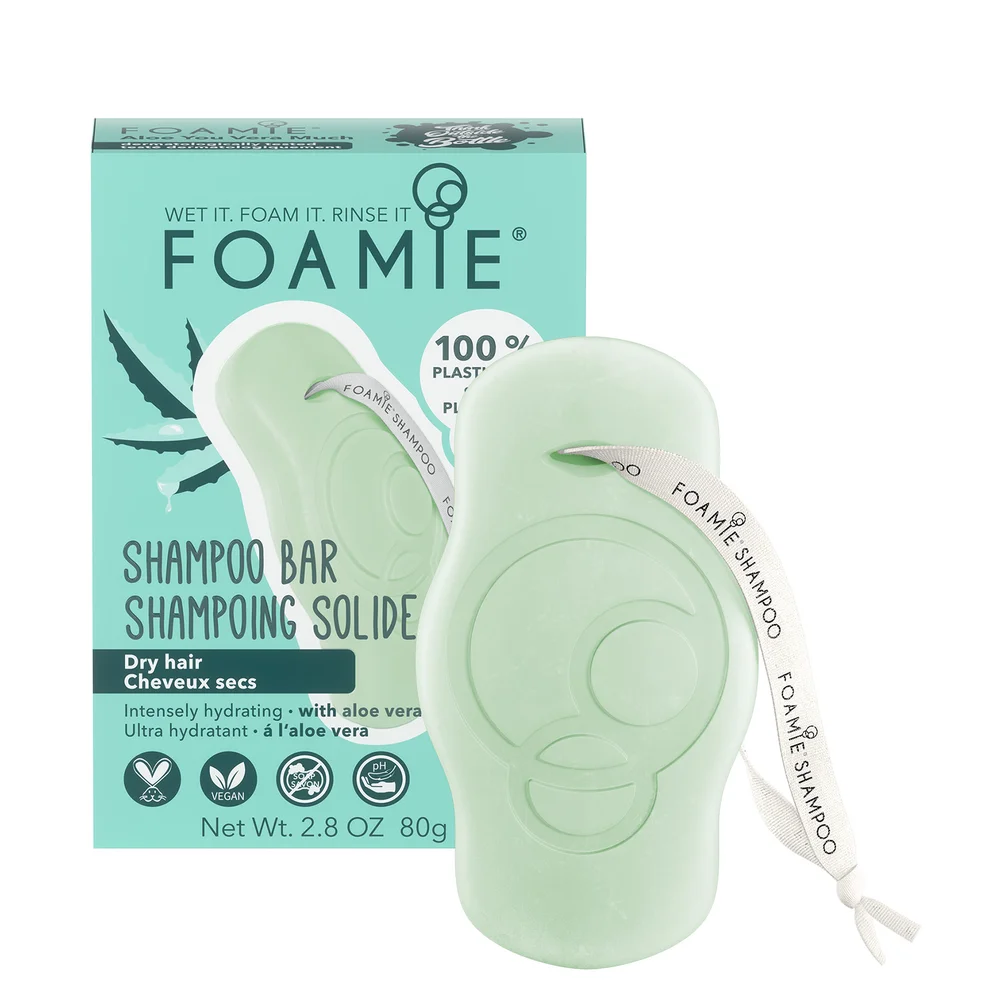 FOAMIE Shampoo Bar - Aloe Vera for Dry Hair Image 1