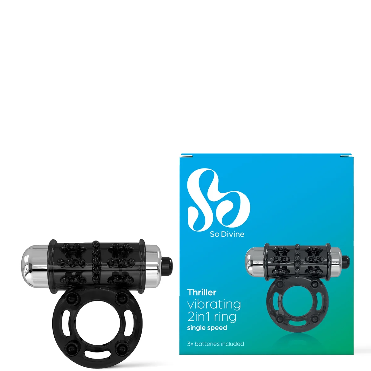 So Divine Thriller 2 in 1 Vibrating Ring | LOOKFANTASTIC So Divine Thriller 2 in 1 Vibrating Ring | LOOKFANTASTIC