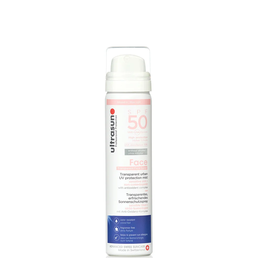 Ultrasun SPF50 UV Face & Scalp Mist 75ml Image 1