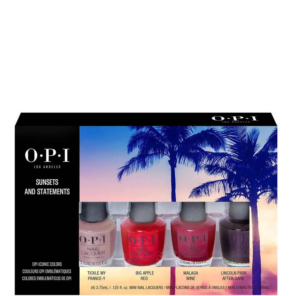 OPI Sunsets and Statements Mini Nail Polish Gift Set 4 x 3.75ml Image 1