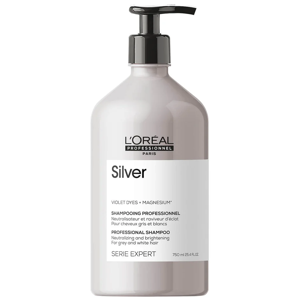 L’Oréal Professionnel Serie Expert Silver Shampoo for Grey, White or Light Blonde Hair 750ml Image 1