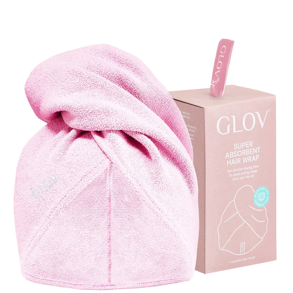 GLOV® Ultra–Absorbent Hair Towel Wrap - Pink Image 1