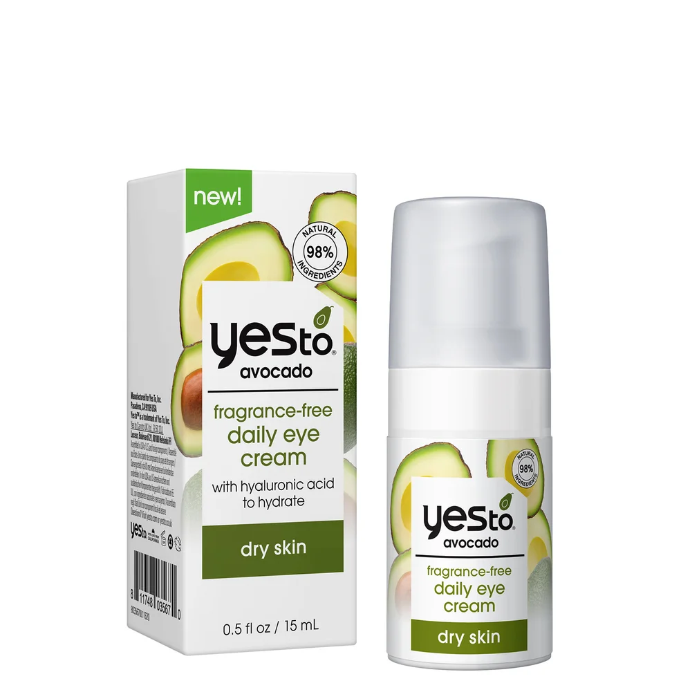 yes to Avocado Fragrance Free Daily Eye Cream 15ml Image 1