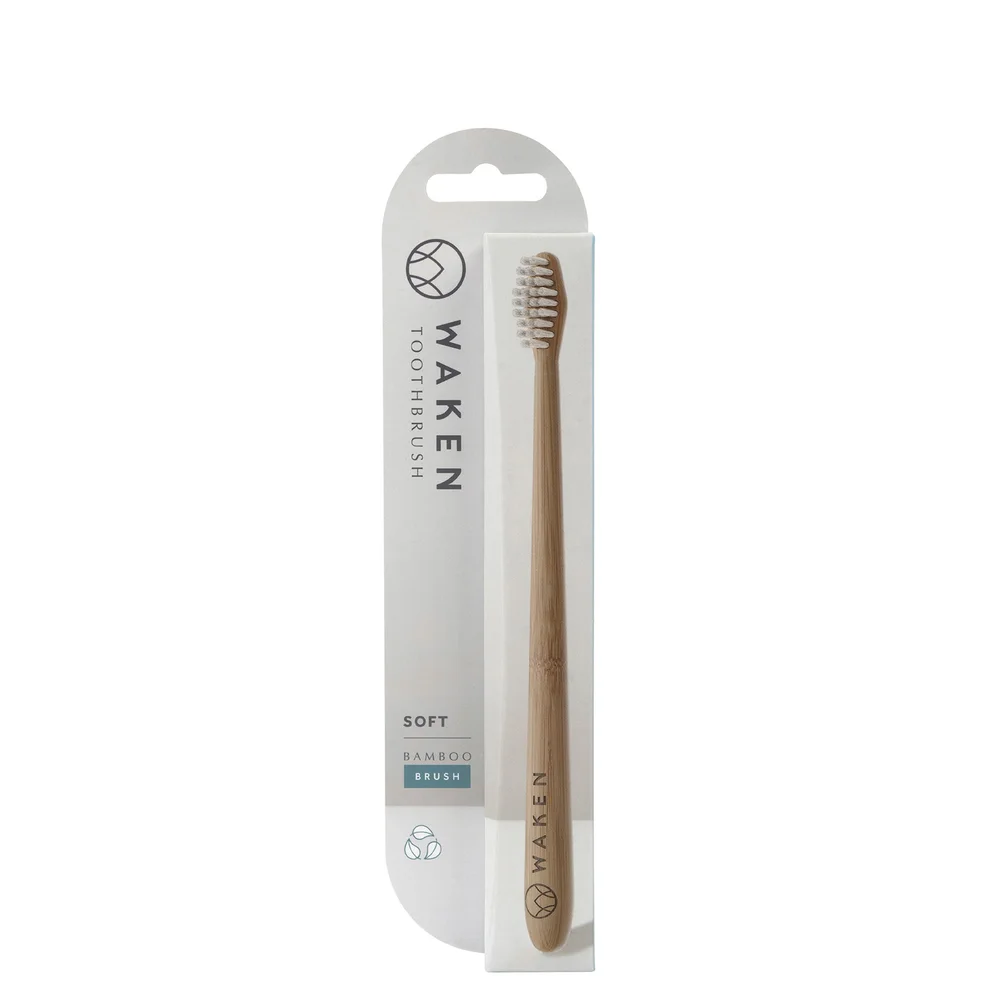 Waken Bamboo Toothbrush White Image 1