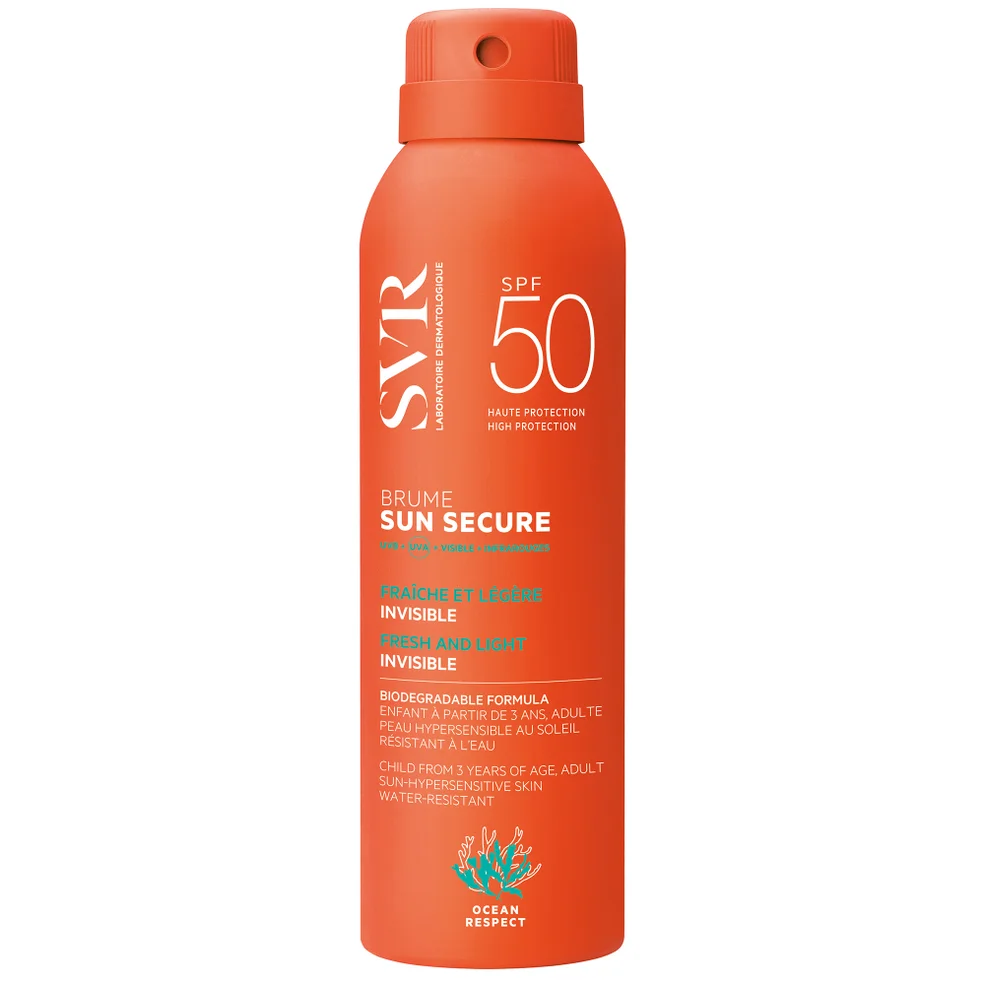 SVR SUN SECURE SPF 50+ Body Mist for Hypersensitive Skin, Very High UVB/UVA Protection, Biodegradable, Reef-Safe, All Ages 200ml Image 1