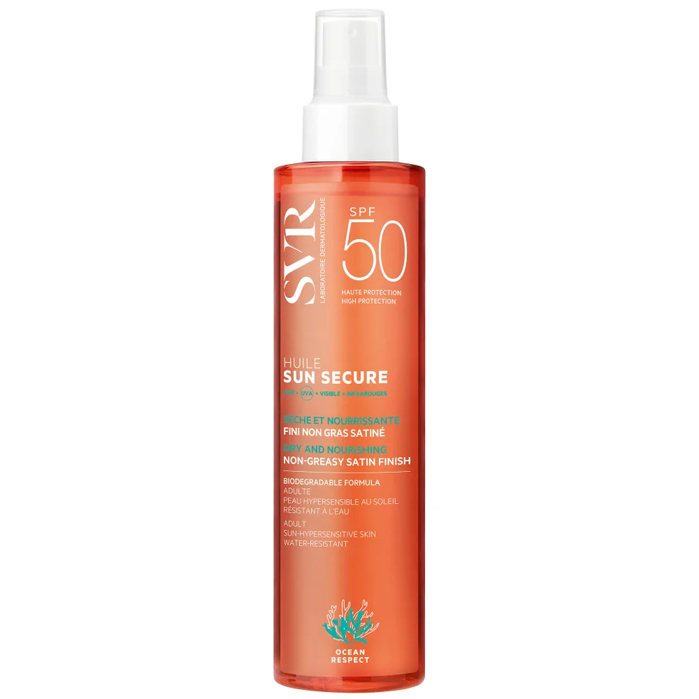 SVR SUN SECURE SPF 50+ Dry Body Oil Spray for Hypersensitive Skin, Satin Finish, Water-Resistant, Reef-Safe, All Ages, 200ml Image 1