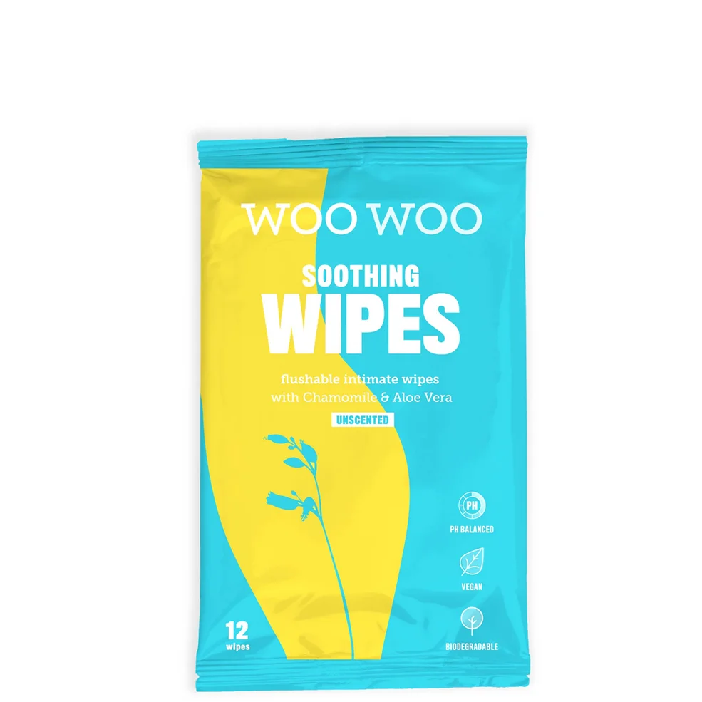 WooWoo Soothe It! Chamomile and Aloe Vera Intimate Wipes (12 Pack) Image 1