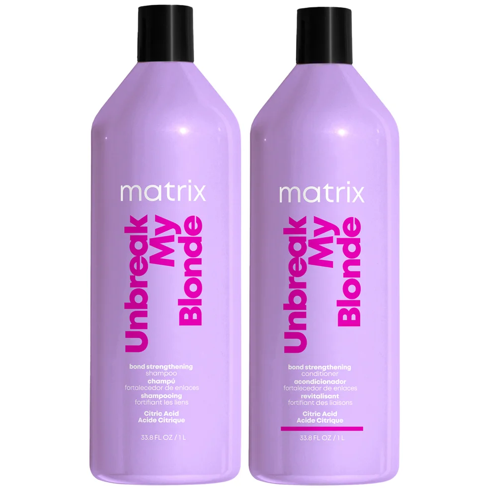 Matrix Total Results Unbreak My Blonde Shampoo and Conditioner 1000ml Duo for Chemically Over-Processed Hair Image 1