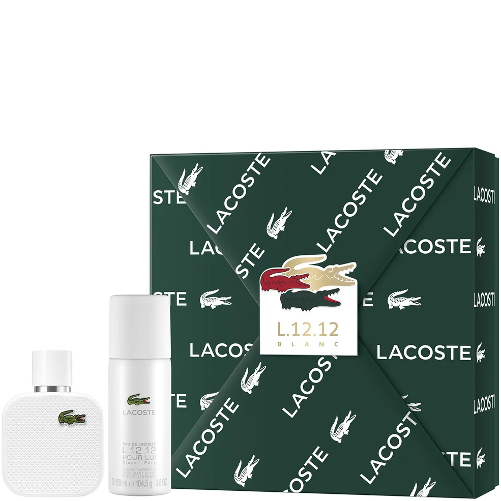 Lacoste L.12.12 Blanc For Him Eau De Toilette 50ml Gift Set (Worth £62.00) Image 1