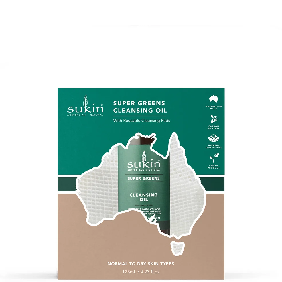 Sukin Supergreens Cleansing Oil 125ml Gift Set (Worth £14.95) Image 1