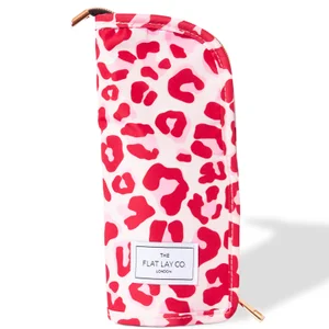 The Flat Lay Co. Standing Brush Case - Pink Leopard - undefined undefined