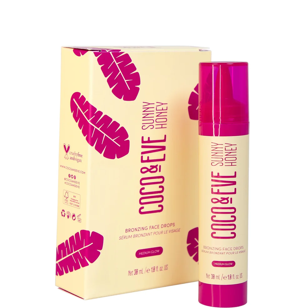 Coco & Eve Sunny Honey Bronzing Face Drops 30ml (Various Shades) Image 1