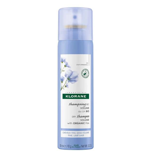 KLORANE Volumising Dry Shampoo with Organic Flax Fibre for Fine, Limp Hair 150ml