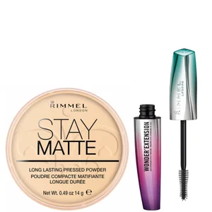 Rimmel Stay Matte Pressed Powder and Wonder Extension Mascara Bundle - undefined undefined