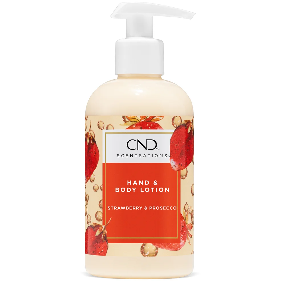 CND SPA Scentsations Hand and Body Lotion Strawberry and Prosecco 245ml Image 1