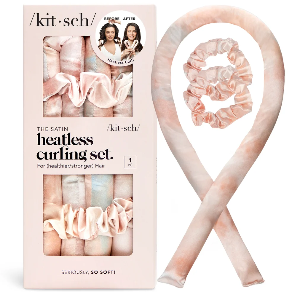 Kitsch Satin Heatless Curling Set - Sunset Tie Dye Image 1