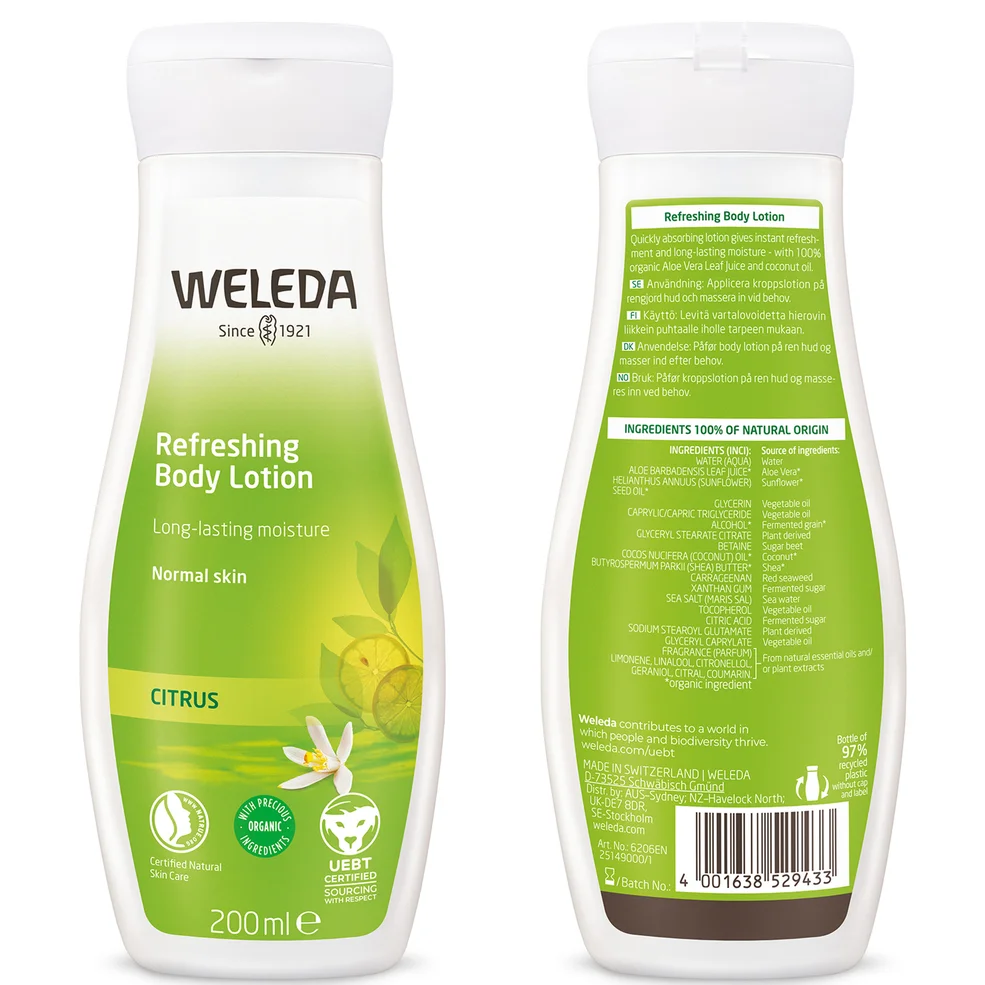 Weleda Refreshing Body Lotion Citrus 200ml Image 1