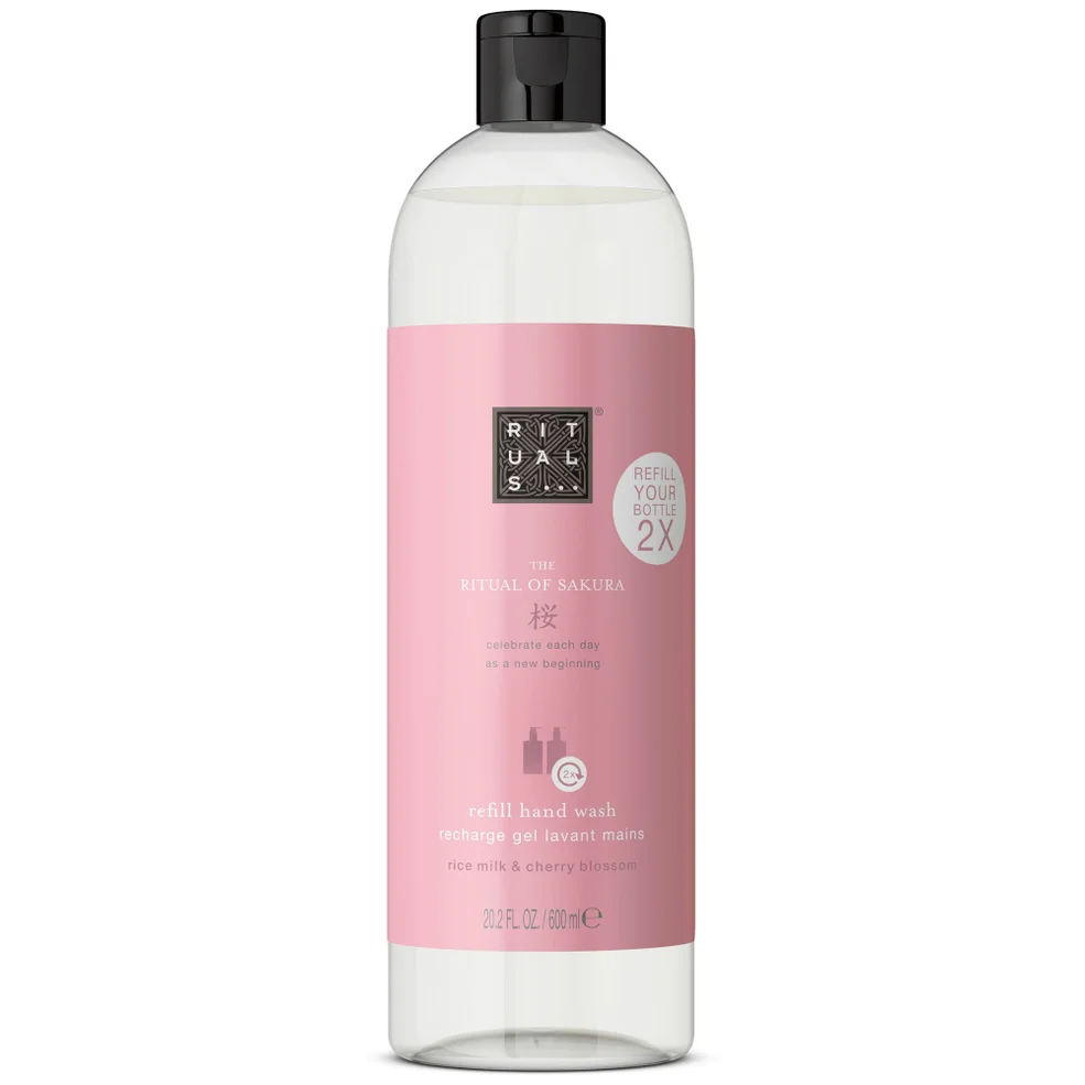 Rituals The Ritual of Sakura Floral Cherry Blossom & Rice Milk Hand Wash Refill 600ml Image 1