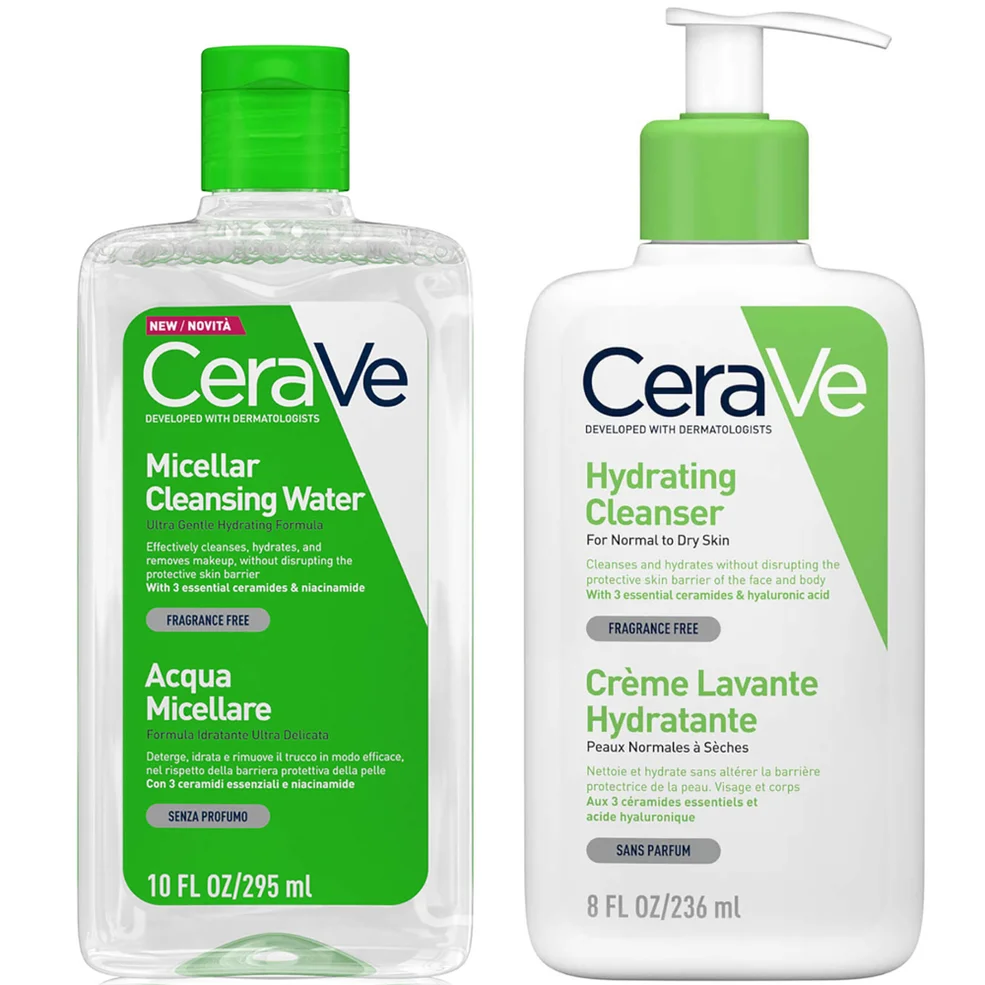CeraVe Hydrating Double Cleansing Duo Image 1