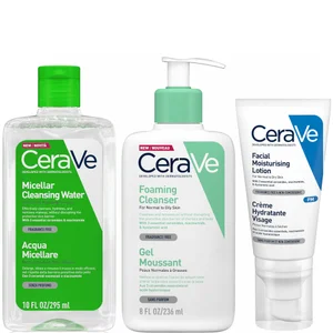 CeraVe Foaming 3 Step Double Cleanse and Moisturise Bundle - undefined undefined