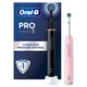 Oral B Pro 3 - 3900 - Black & Pink Electric Toothbrushes Designed by Braun