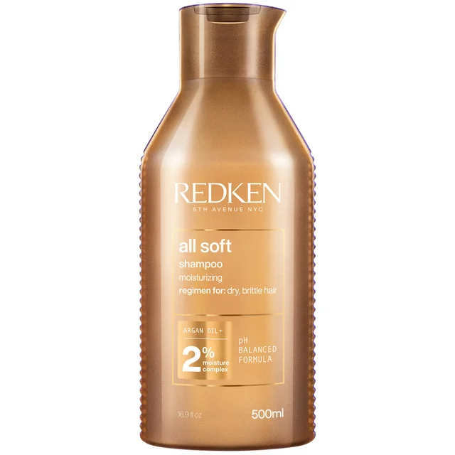 Redken All Soft Shampoo For Dry, Brittle Hair with Argan Oil, Supersize 500ml