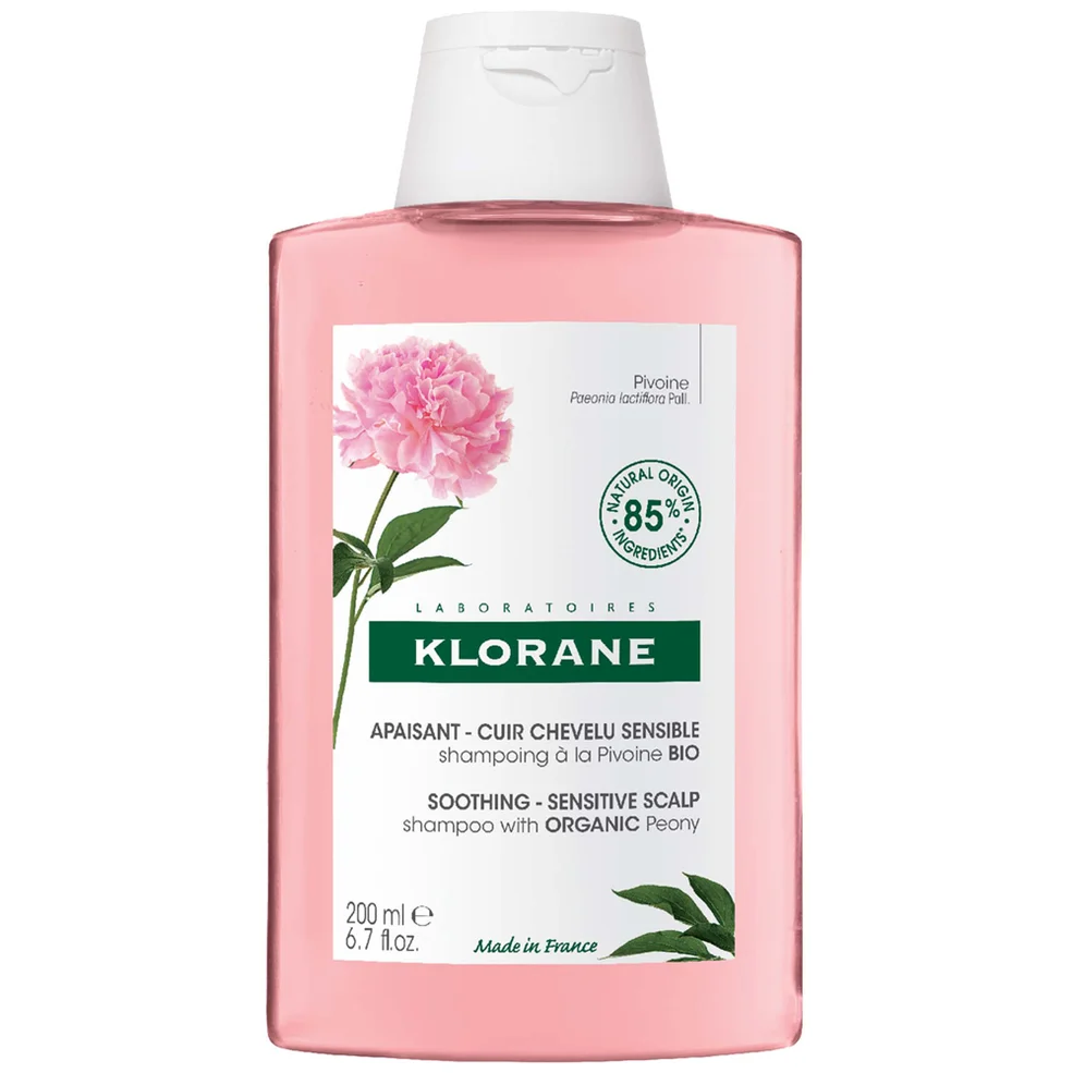 KLORANE Soothing Shampoo with Organic Peony for Dry, Sensitive Scalps 200ml Image 1