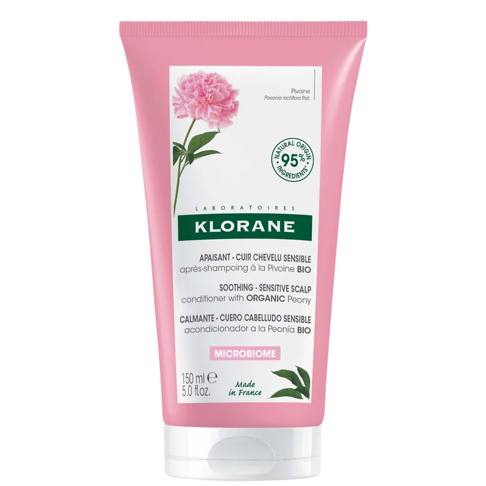 KLORANE Soothing Conditioner with Organic Peony for Dry, Sensitive Scalps 150ml Image 1