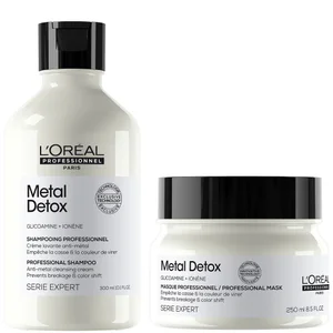 L'Oréal Professionnel Metal Detox Sulphate Free Shampoo 300ml & Hair Mask 250ml - undefined undefined