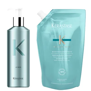 Kérastase Bain Force Architecte Refill Pouch and Refillable Bottle Bundle - undefined undefined