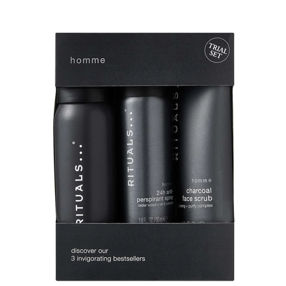 Rituals Homme Collection Cedar Wood and Vitamin E Complex Mini Bath and Body Gift Set Image 1