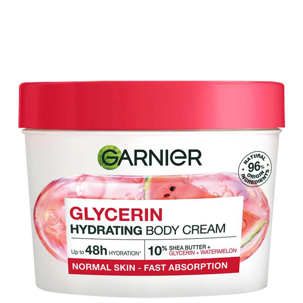 Garnier Glycerin Hydrating Body Cream with Watermelon Image 1