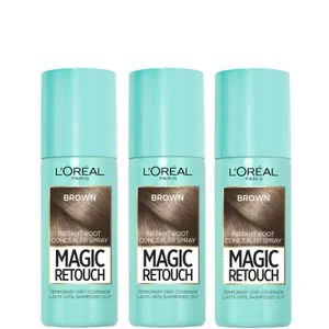 L’Oréal Paris Magic Retouch Medium Brown Root Concealer Spray Trio Bundle - undefined undefined