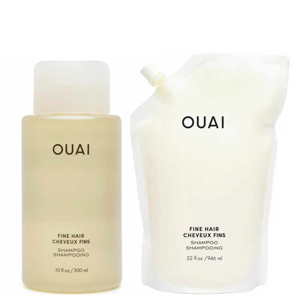 OUAI Fine Shampoo and Refill Bundle Image 1