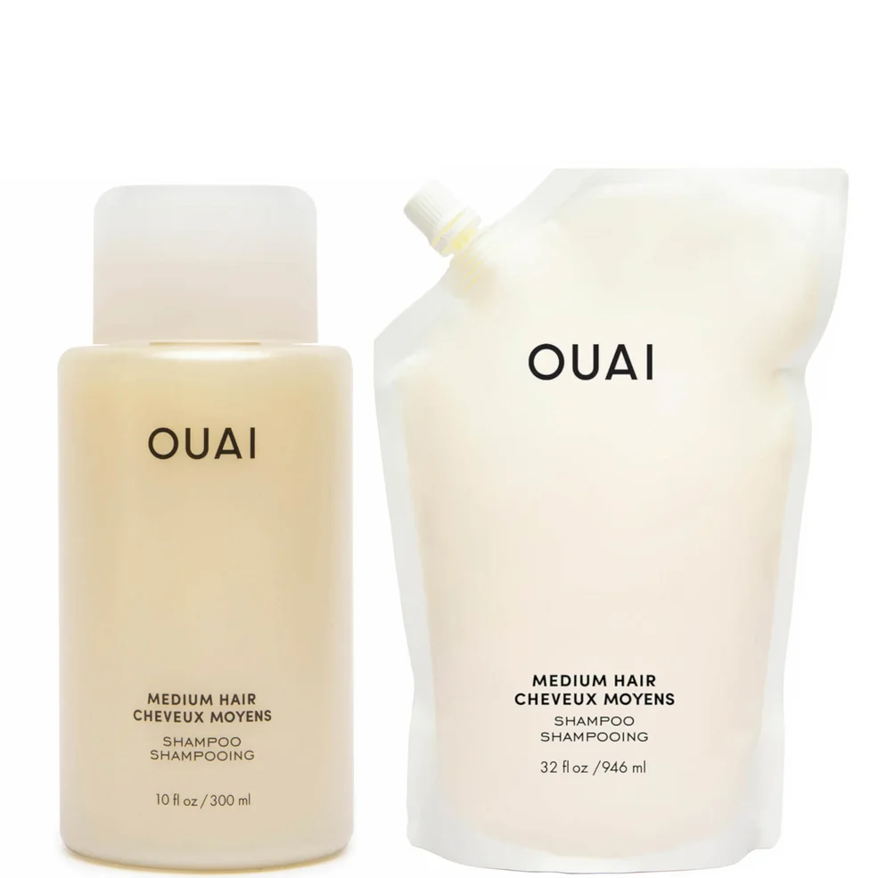 OUAI Medium Shampoo and Refill Bundle Image 1