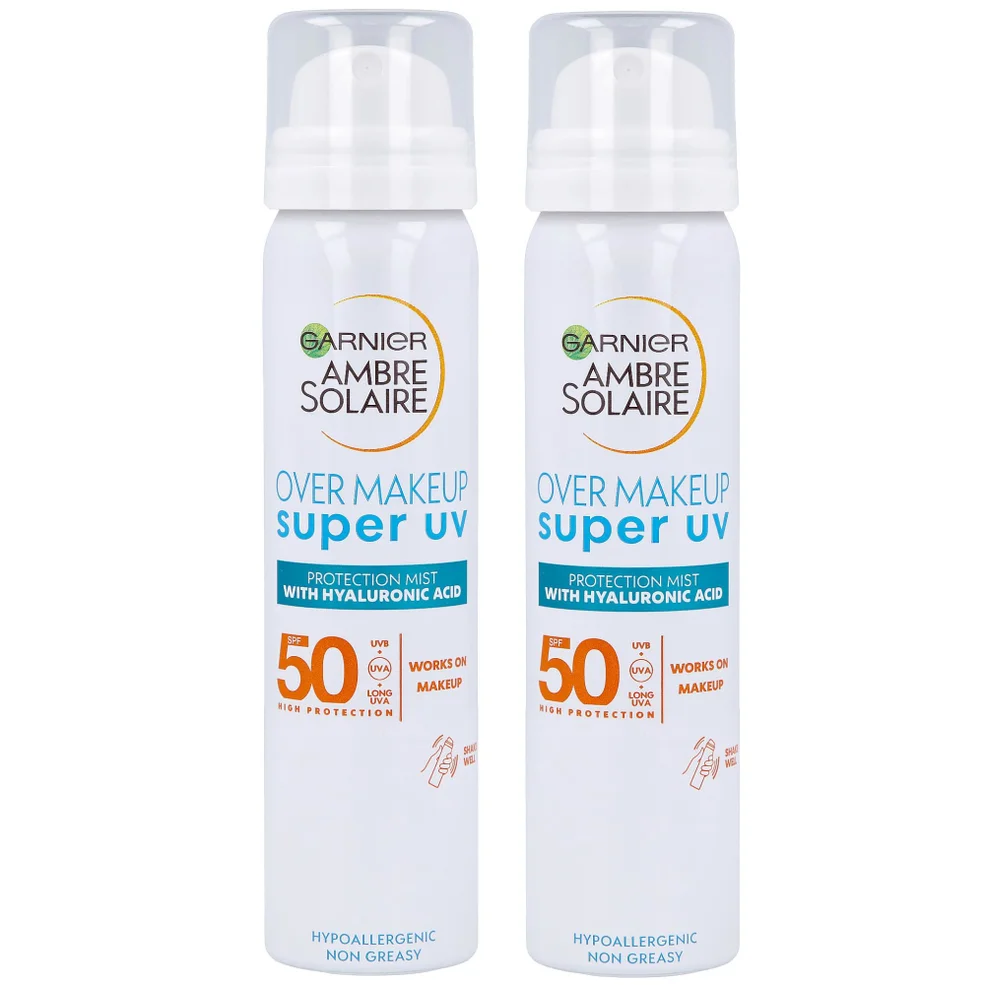 Garnier Ambre Solaire Over Makeup Super UV Protection Mist SPF50 75ml Duo Image 1
