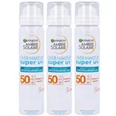 Garnier Ambre Solaire Over Makeup Super UV Protection Mist SPF50 75ml Trio