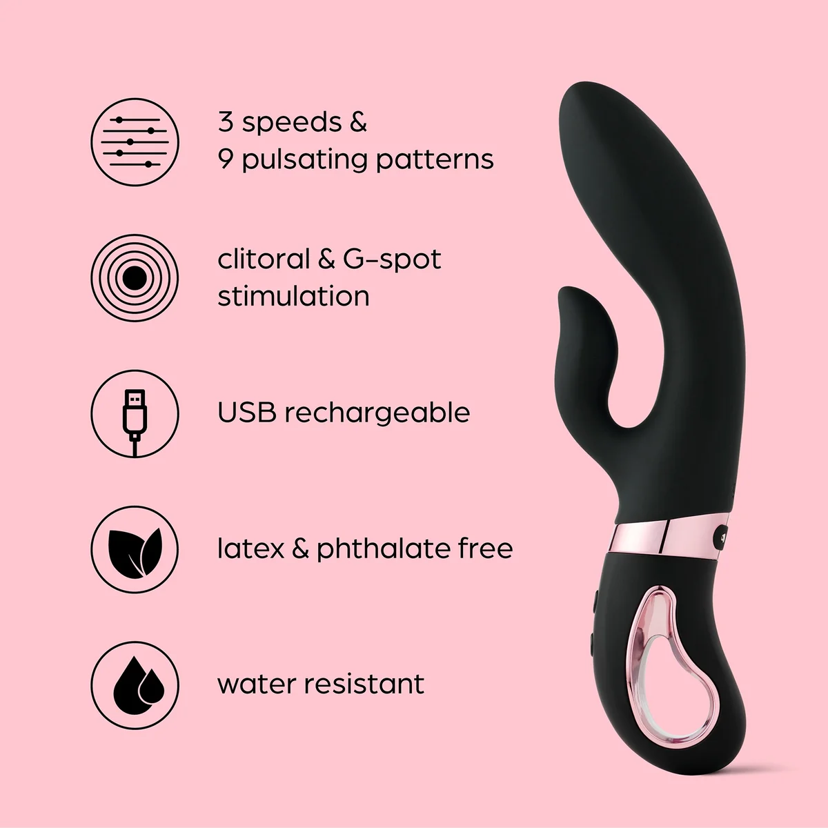 So Divine Black Magic Rabbit Vibrator | LOOKFANTASTIC So Divine Black Magic Rabbit Vibrator | LOOKFANTASTIC