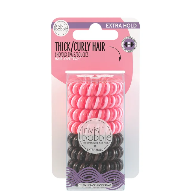 Invisibobble Extra Strong Hair Bobbles Value Pack (8pc)