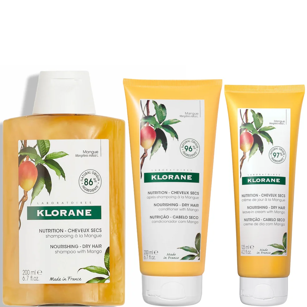 KLORANE Nourishing Mango Bundle for Dry, Damaged, Brittle Hair Image 1