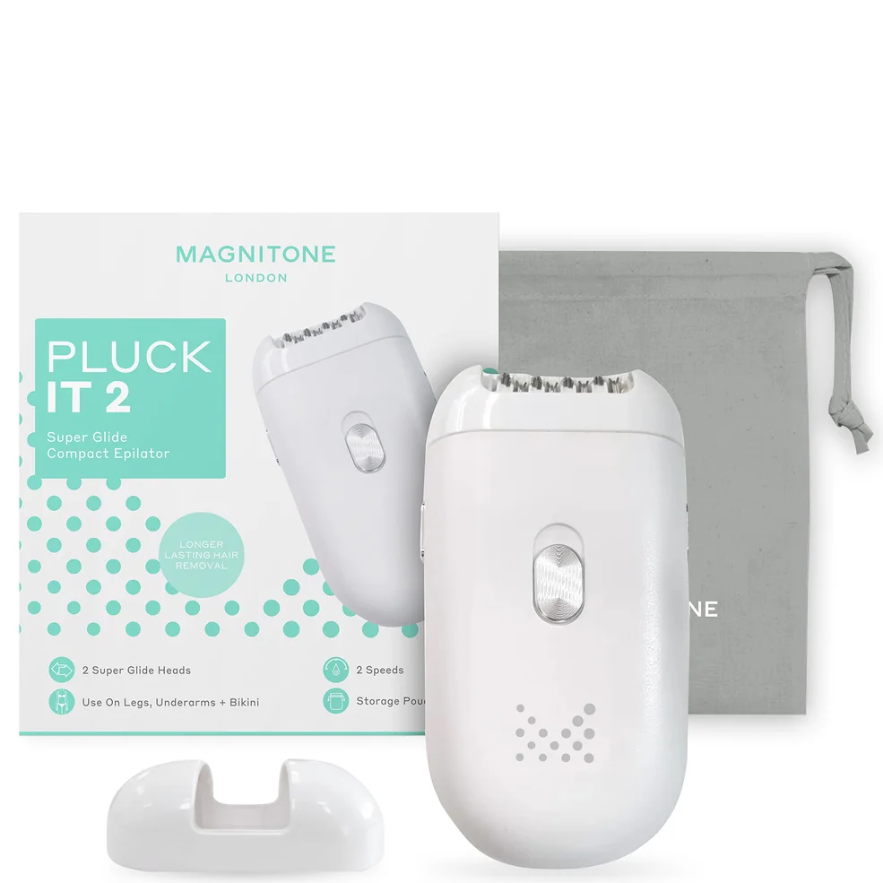 MAGNITONE London PluckIt2 2-in-1 Super Glide Compact Epilator Image 1