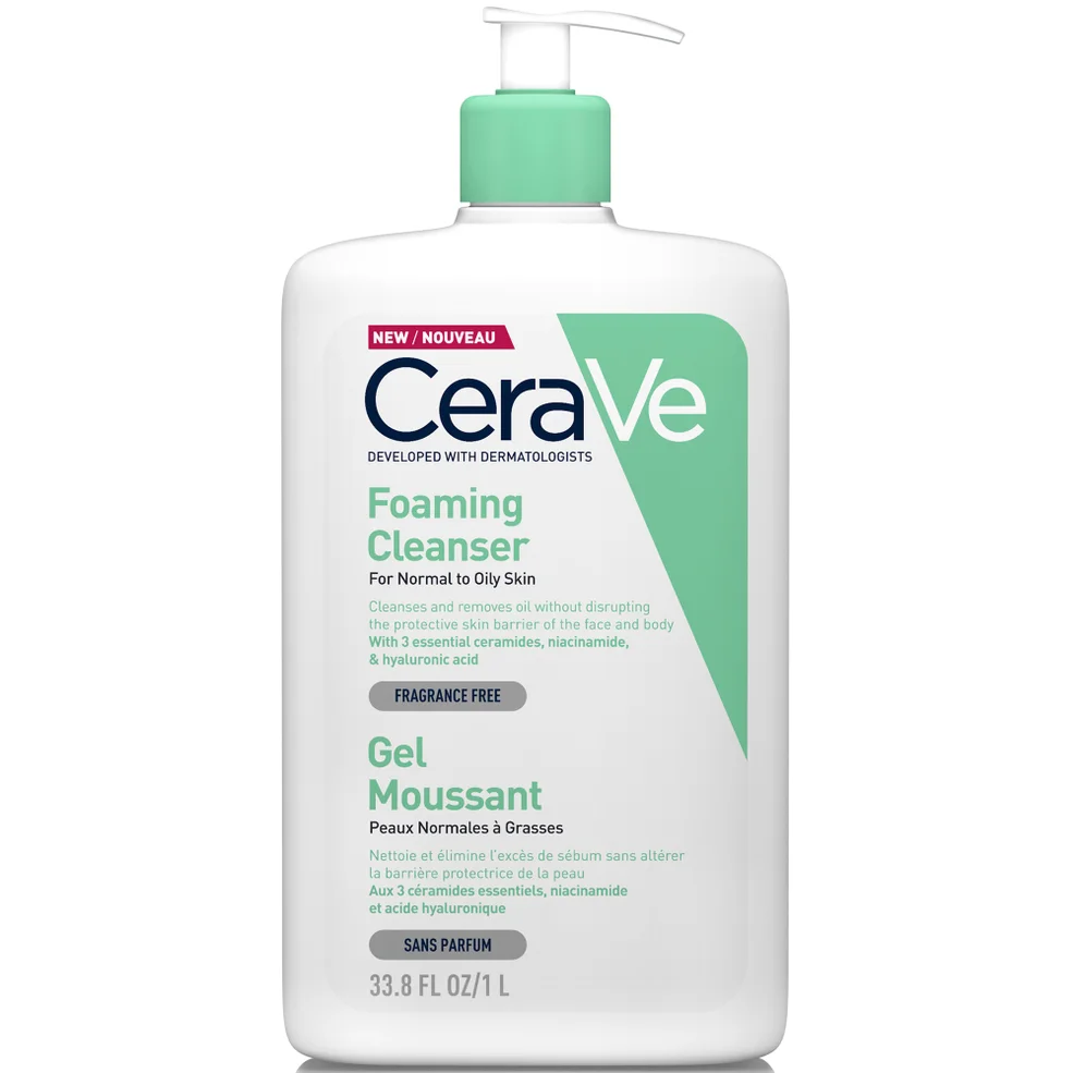 CeraVe Foaming Cleanser with Niacinamide for Normal to Oily Skin 1000ml Image 1