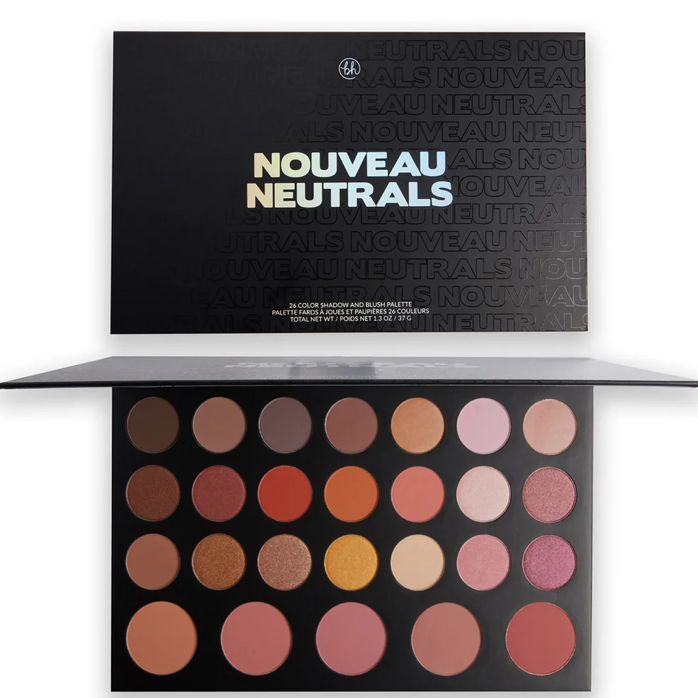 BH Cosmetics Nouveau Neutrals - 26 Color Shadow and Blush Palette Image 1
