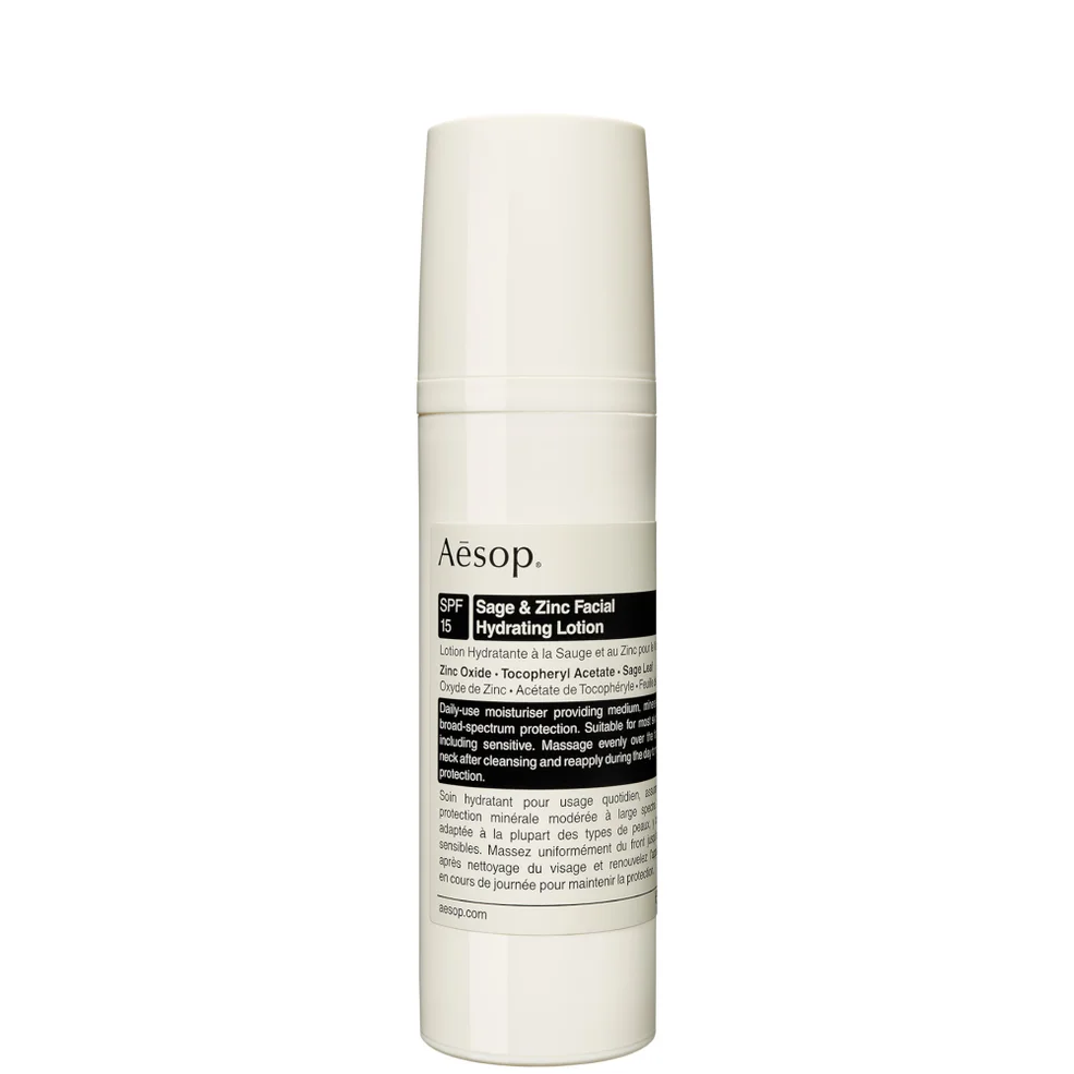 Aesop Sage and Zinc Facial Hydrating Lotion SPF15 50ml Image 1