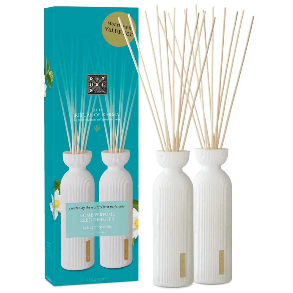 Rituals The Ritual of Karma Delicately Sweet Lotus & White Tea Reed Diffuser Duo 2 x 250ml Image 1