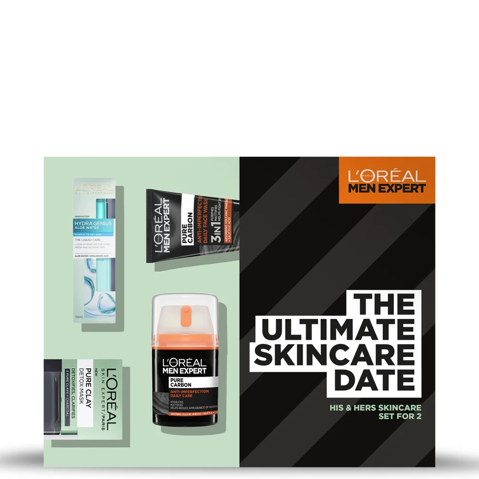 L'Oreal Men Expert and L'Oreal Paris The Ultimate Skincare Date Gift Set (Worth £32.96) Image 1