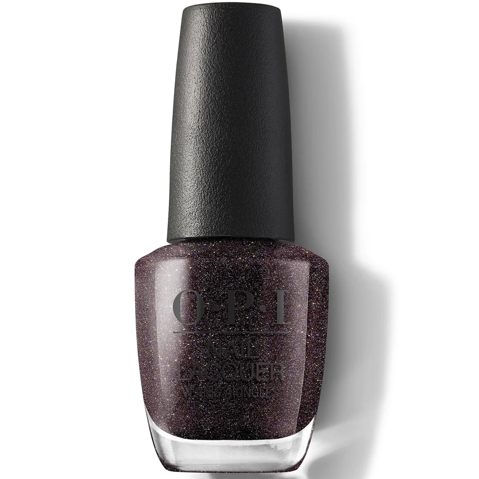 OPI Nail Lacquer Shimmery Black Nail Polish - My Private Jet 15ml Image 1